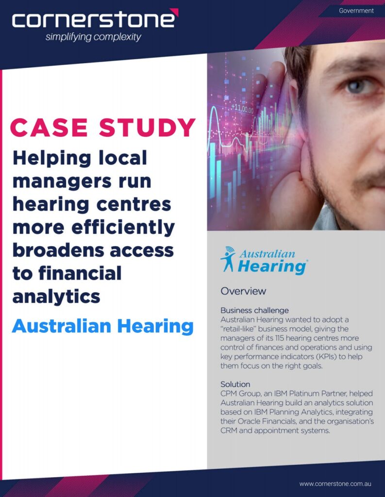 Australian Hearing broadens access to Financial Analytics